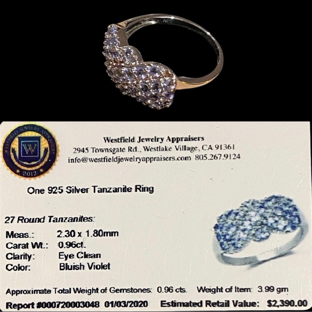 Tanzanite Ring - Appraisal $2,390